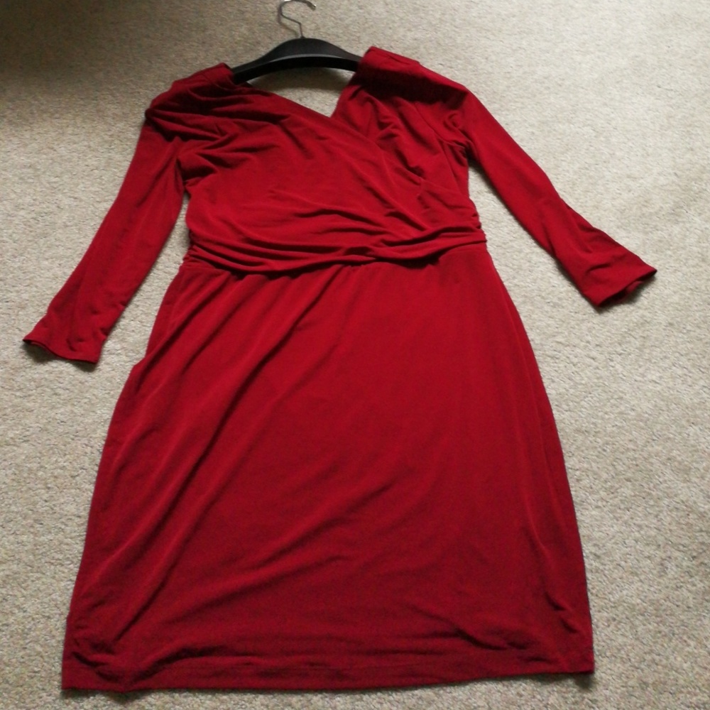 Deep red dress. No tag